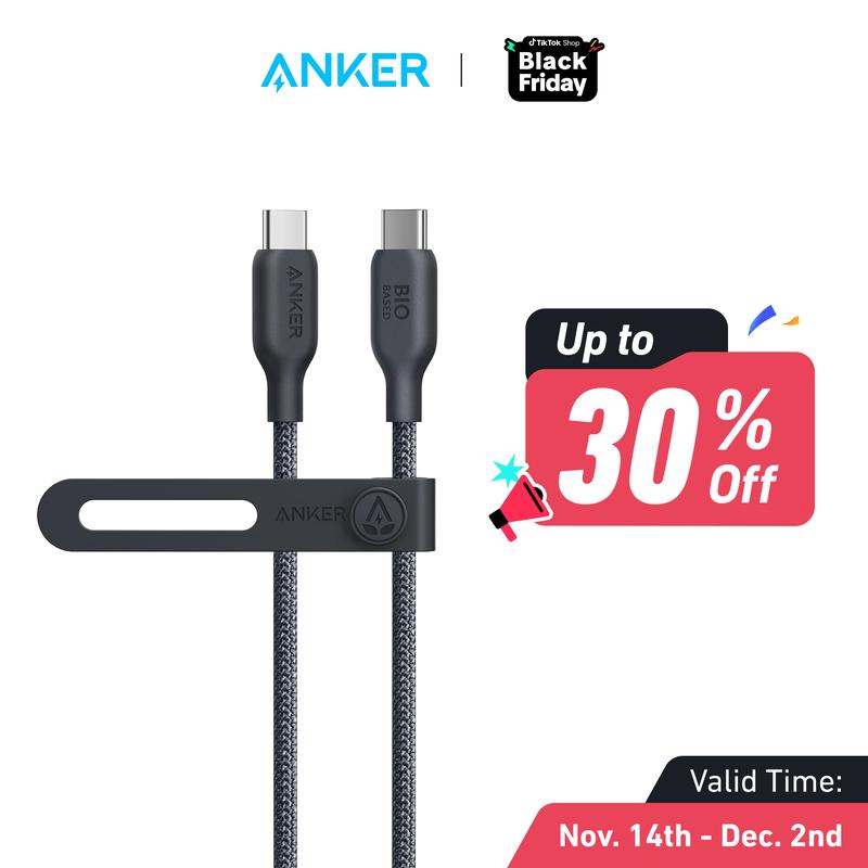 [Black Friday Deal]  Anker 543 USB-C to USB-C Cable (Bio-Braided)