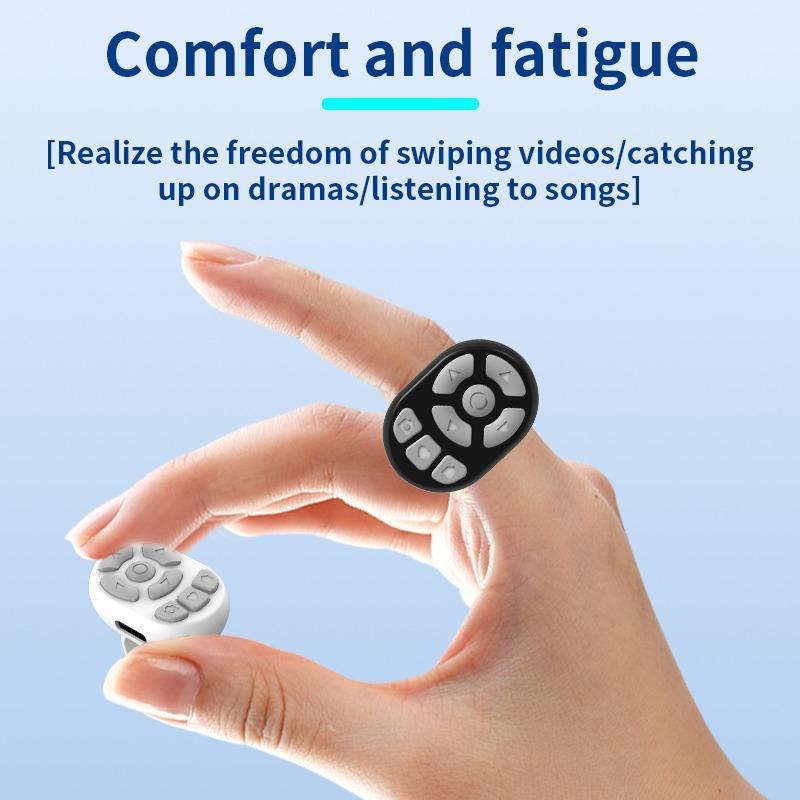 Wireless Remote Control Ring, 8-button Smartphone Camera Control Selfie Tool, Suitable for Various APP, Selfie Accessories for Gift