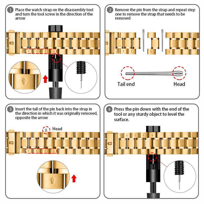 Stainless Steel Men's Watch Band, 1 Count Business Fashion-style Watch Band for Men, Wearable Accessories Compatible with Apple Watch Series