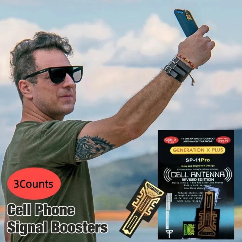 Portable Signal Booster, 3 Counts Signal Enhancer, Cell Phone Signal Enhancer, Suitable for Outdoor Camping, Elevators, Tunnels & Mountainous Areas