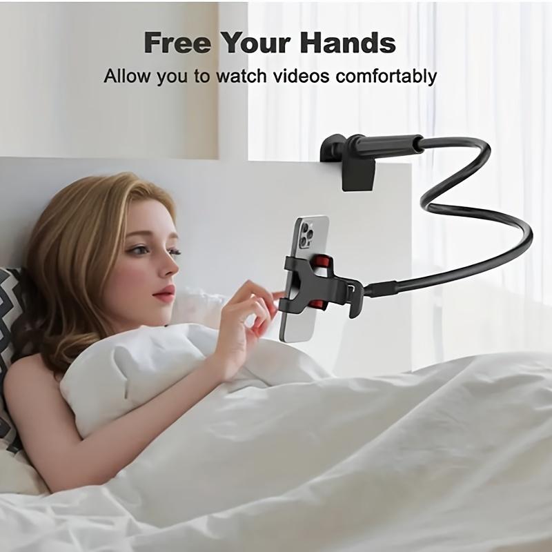 Flexible 360° Adjustable Arm Mobile Phone Holder, Cell Phone Mount with Clamp Clip, Universal Phone Accessories for Desks and Beds