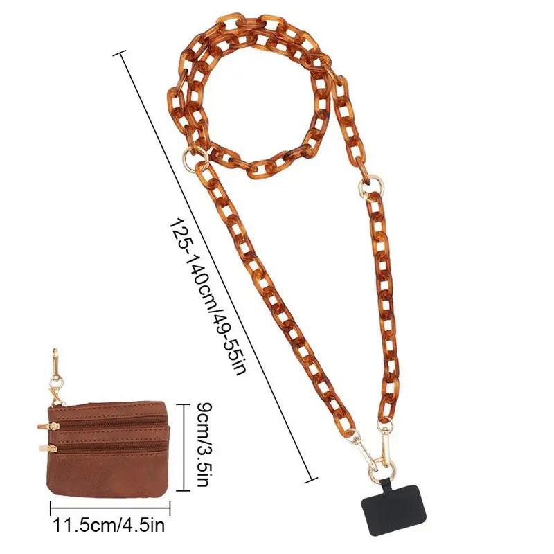 Clip-on phone strap and wallet crossbody bag phone strap with zipper pocket phone strap crossbody bag Clip & Go