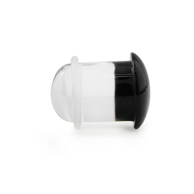 Black Glass Plugs - Single Flare