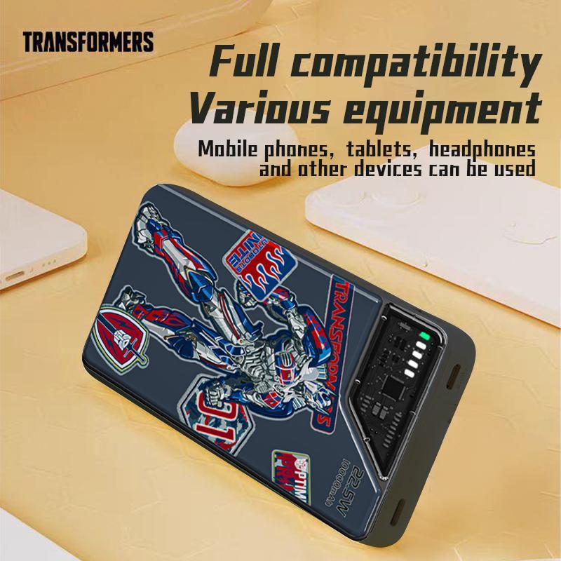 TRANSFORMERS 10000mAh Power Bank, Creative Design Power Bank with Built-in Cable, Portable Power Bank for Home Office Outdoor Travel, Stocking Fillers Gift