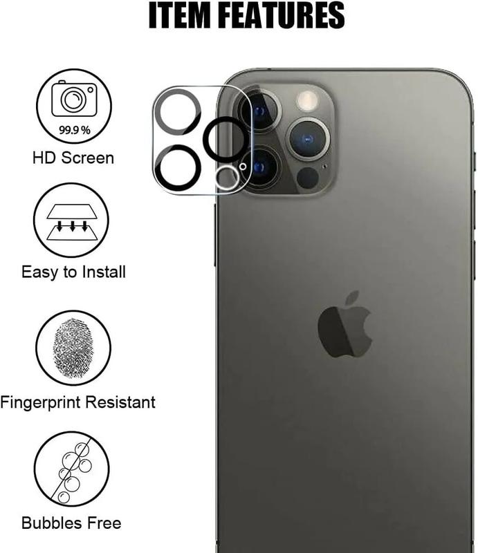 3 Pack Privacy Screen Protector with 3 Pack Camera Lens Protector For iPhone 16 15 14 13 12 11 Pro Max Tempered Glass Privacy Screen Camera Protector