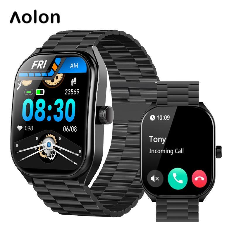 AOLON Curve Multifunctional Smart Watch, 1 Count Fashion Digital Watch with Motion-Detection & Voice Assistant, Waterproof Sports Watch for Women & Men