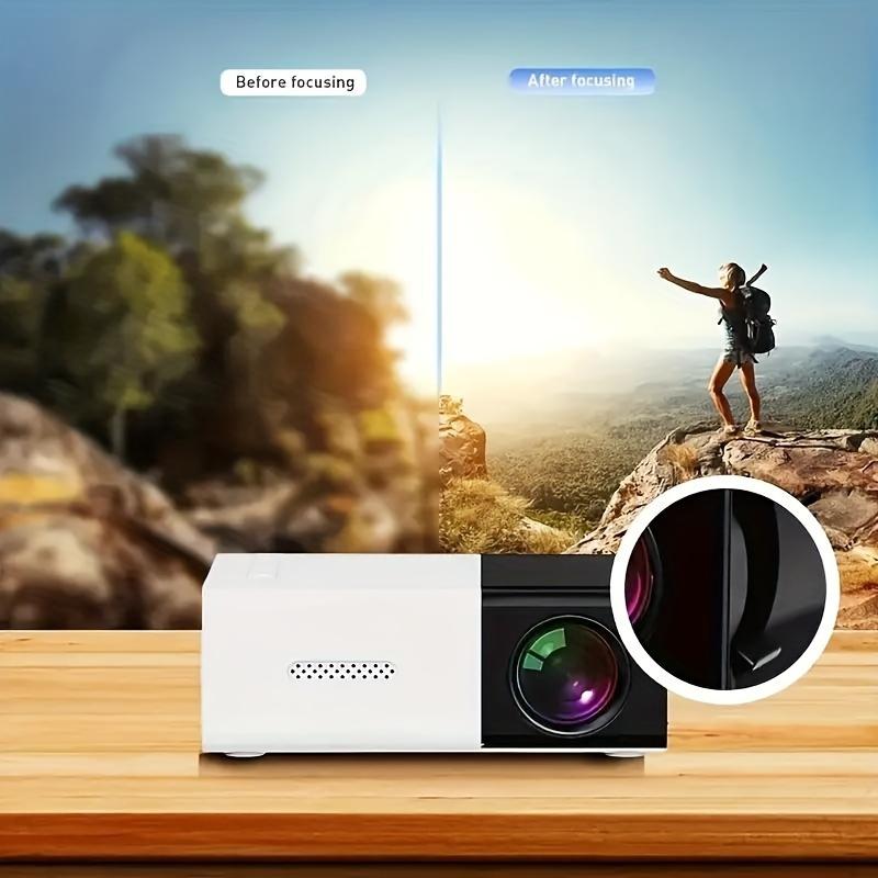 3000+ Lumens High-Definition Mini Pocket Projector - Stunning Vivid 3D Visuals, Broad Compatibility with HDMI, USB, and VGA, Convenient Handy Remote Control, Perfect for Home Cinema and Outdoor Movie Nights