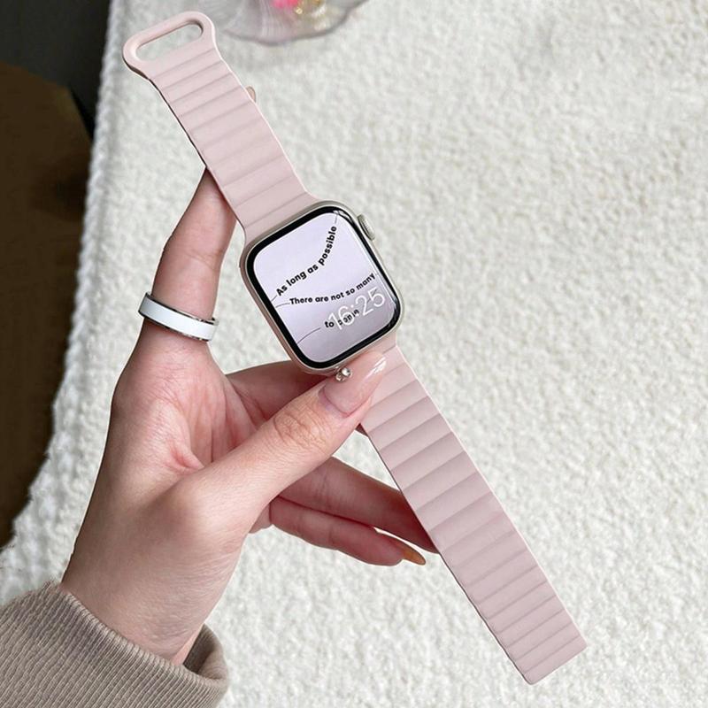 Magnetic Watch Band, Silicone Strap, Watch Strap Compatible with Apple Watch