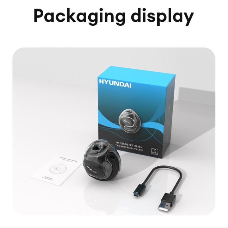 HYUNDAI Hyundai HY-X15 Ultra Ear-mounted Wireless Headphone, 3D Holographic Stereo BT 5.4 Wireless Earphone, Longer Battery Life Wireless Earbuds