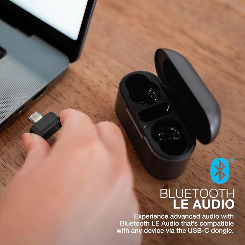 JLab Epic Lab Ed. Hybrid Active Noise Cancelling True Wireless Earbuds, Dual Drivers, Spatial Audio, Multipoint, Wireless Charging, Android iOS, Hi-Res Audio