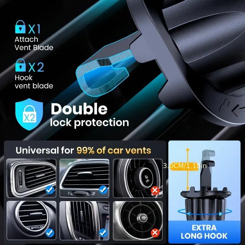 Car Air Outlet Phone Holder, Car Air Vent Phone Holder, Universal Car Interior Accessories for Most Smartphones