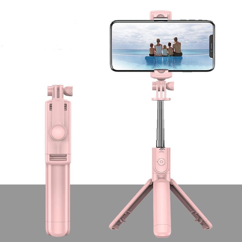 Portable Telescopic Selfie Stick Tripod with Remote Control, Bluetooth-compatible Selfie Tripod Stand for Fall, Universal Extensible Wireless Selfie Tripod for iPhone, Summer Gift, Selfie Accessories Compatible with iPhone Samsung Smartphones