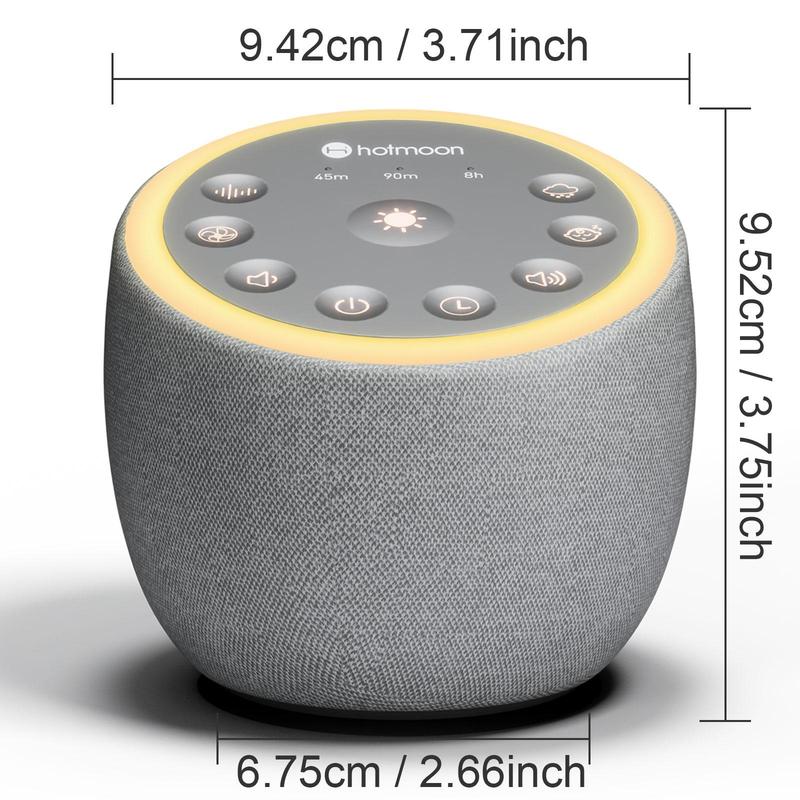 Hotmoon White Noise Machine, 1 Count USB Powered Portable Sleep Sound Machine with Lighting Modes & Timer Function, Use for Home Travel, Gifts for Mum