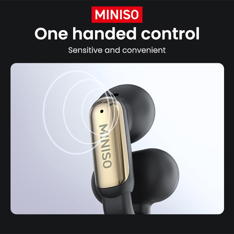 Miniso NEW X36 Ultralight Clip Open Ear Earbuds with HD Mic Immersive Audio Open Ear Wireless Clip on Earbuds for Comfort OpenAudio for Awareness Up to 40 Hours of Battery Life High Resilience Ultra Open Earbuds with IPX5 Waterproof for Running Fitness