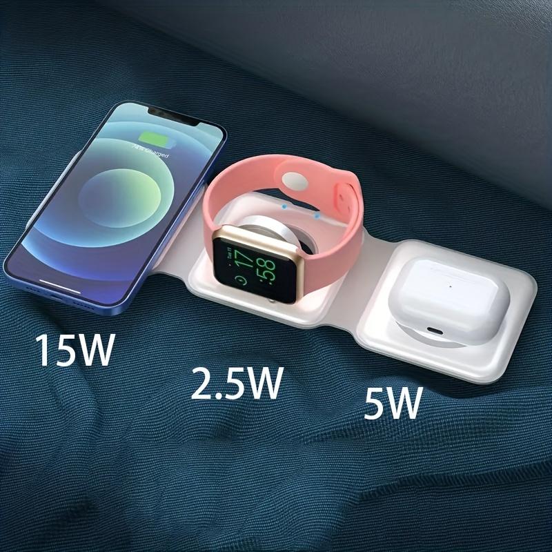 3-in-1 Magnetic Wireless Charger for iPhone 15 14 13 12 11 Pro Max Mini and IWatch 7 6 5, Foldable Fast Charging Station