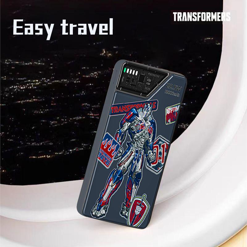 TRANSFORMERS 10000mAh Power Bank, Creative Design Power Bank with Built-in Cable, Portable Power Bank for Home Office Outdoor Travel, Stocking Fillers Gift