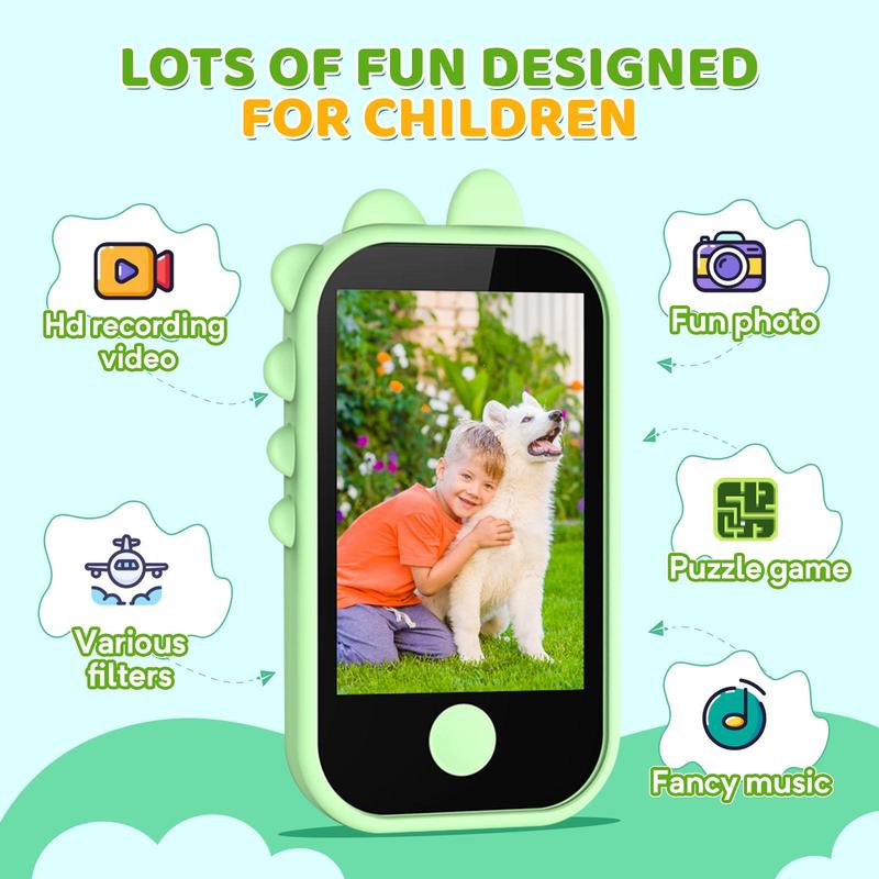 Smartphone with Puzzle Game and HD Dual Camera for Ages 3 and Up for Kids