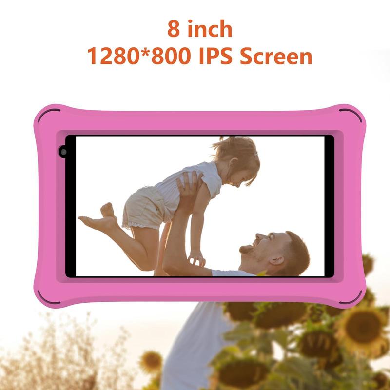 CP80 8 Inch Android Tablet, Parental Control Tablet, Portable Tablet with Protective Case, Learning Tablet, Educational Tablet PC for Home, Tech Gadgets 2024