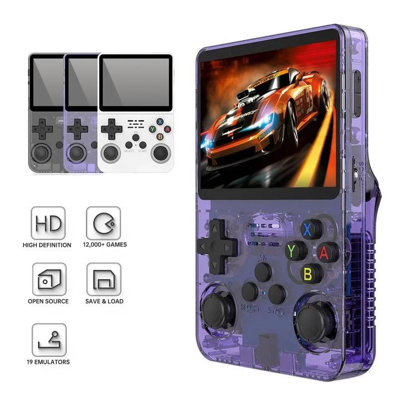 Retro handheld game console with 128G built-in more than 2000 classic games, open source Linux system 3.5 inch IPS screen portable pocket video player