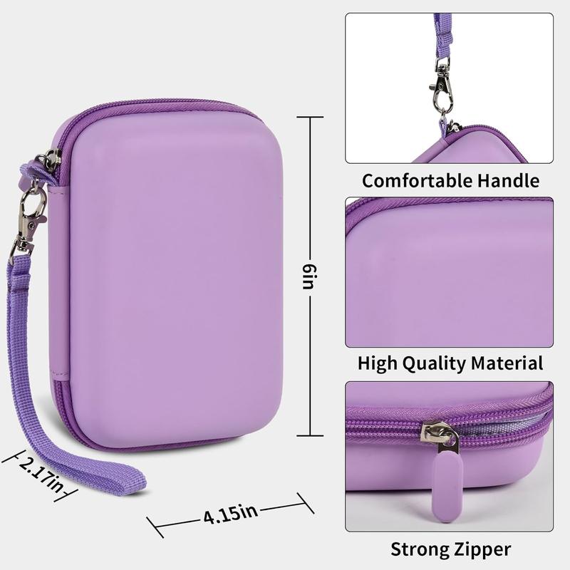 Travel case compatible with rg353v rg353vs retro handheld game console, handheld emulator storage holder organizer, Android game console carrying bag (box only) (purple)