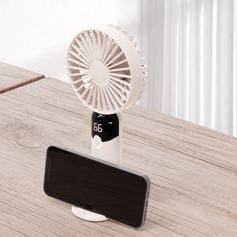 Portable Fan for Summer Outdoor Sports, Handheld Cooling Fan for Summer, Portable Fans for Summer, Mini Fan with Digital Display, Cooling Fan, Universal Household Fan for Indoor Outdoor Use, Summer Travel Supplies, Summer Essentials