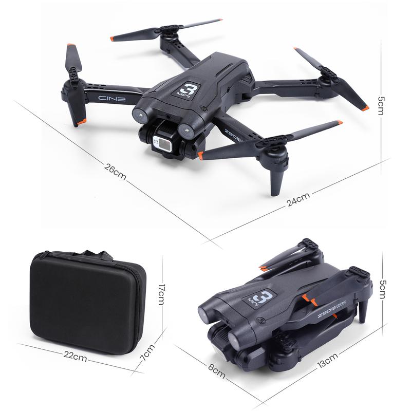 D96 Mini Drone with HD Dual Camera Foldable Drone 3 Batteries 36mins Accessories Folding Cover Mobile Portable Entry level quadcopter Navigation