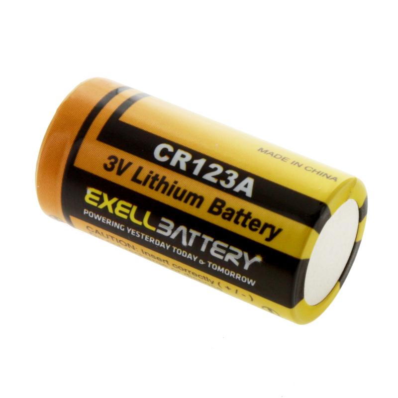 Exell Battery 3V Lithium Battery EB-CR123A Ideal for Flashlights, Cameras, High Drain Devices - Photo Battery Long-lasting Power & Rapid Flash Recovery