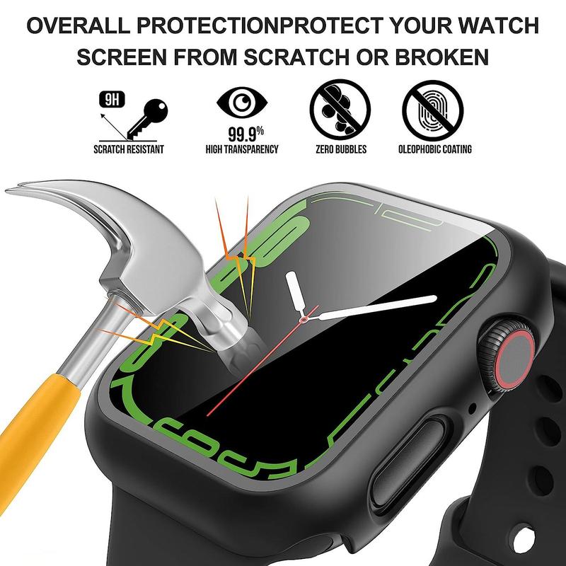 Smart Watch Tempered Glass Screen Protector for Summer Gift, 1 Count Minimalistic Dust-proof Watch Screen Protective Cover Compatible With Apple Watch 38mm 40mm 41mm 42mm 44mm 45mm