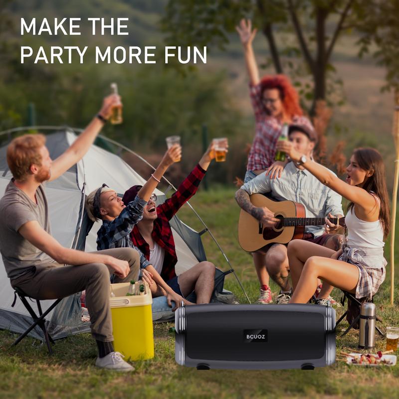 Outdoor Portable Wireless Stereo Speaker, Dual Speakers, TWS Stereo Subwoofer Pole Hands-Free Call FM TF Card U Disk, Connect to Mobile Phone Tablet Computer TV,  outdoor Portable Audio, Birthday Party Gift Wireless Halloween Party.