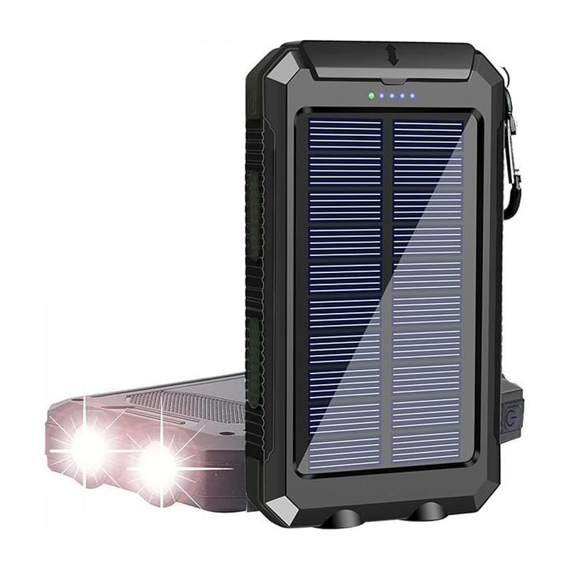 Solar Charger, 38800mAh Portable Solar Power Bank, Waterproof Battery Pack for Outdoor Activities, Camping External Backup Power Charger Dual USB 5V Outputs LED Flashlights