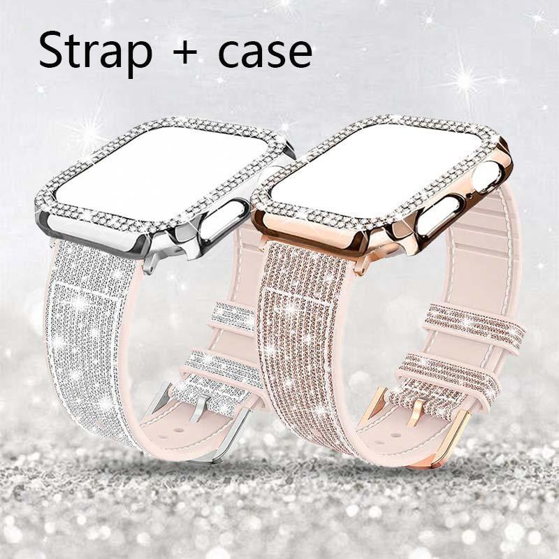 Smart Watch Case with Band, 1 Count Watch Case + 1 Count Watch Band, Fashionable Wearable Accessories Compatible with Apple Watch Series