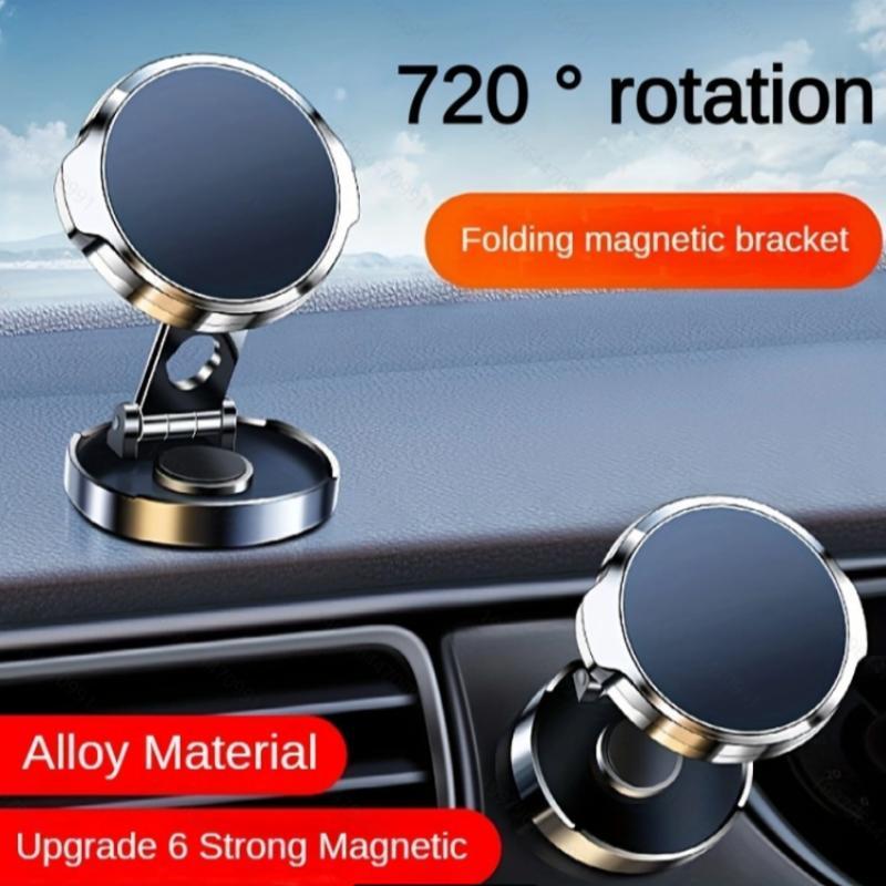 Magnetic Car Phone Holder, 360 Degree Rotatable Car Phone Holder, Foldable Car Navigation Bracket, Universal Car Interior Accessories