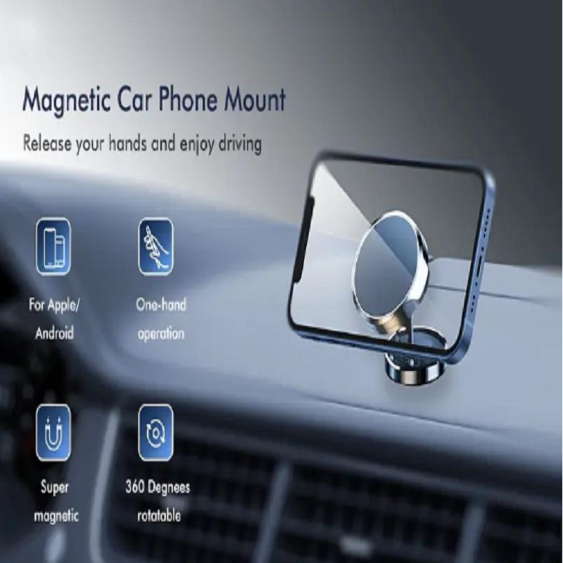 Magnetic Car Phone Holder, 360 Degree Rotatable Car Phone Holder, Foldable Car Navigation Bracket, Universal Car Interior Accessories