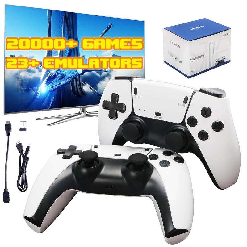 M15 Wireless Retro Game Console - Retro Play Game Stick,Nostalgia Stick Game,9 Classic Emulators,4K HDMI Output,Plug and Play Video Game Stick Built in 20000+ Games with 2.4G Wireless Controllers(64G)