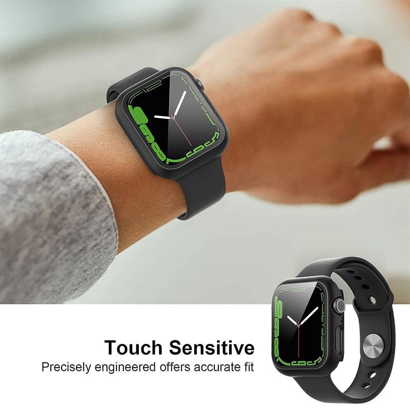 Smart Watch Tempered Glass Screen Protector for Summer Gift, 1 Count Minimalistic Dust-proof Watch Screen Protective Cover Compatible With Apple Watch 38mm 40mm 41mm 42mm 44mm 45mm