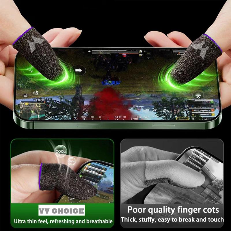 Anti-sweat Mobile Phone Gaming Finger Sleeve, Mobile Game Controller Finger Thumb Sleeve, Phone Finger Protector For Gaming, Smartphone Console Accessories