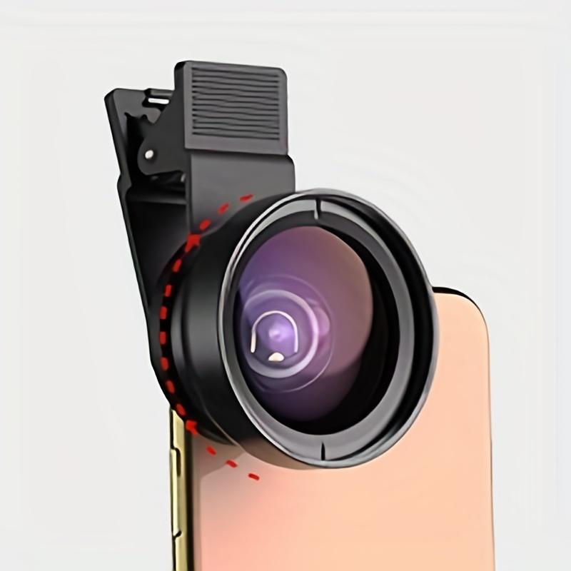 Wide Angle Phone Lens Clip, Phone Lens Kit, 0.45X Super Wide Angle & 12.5X Macro Micro Lens Kit for Smartphone, HD Camera Lens Compatible With Cellphones