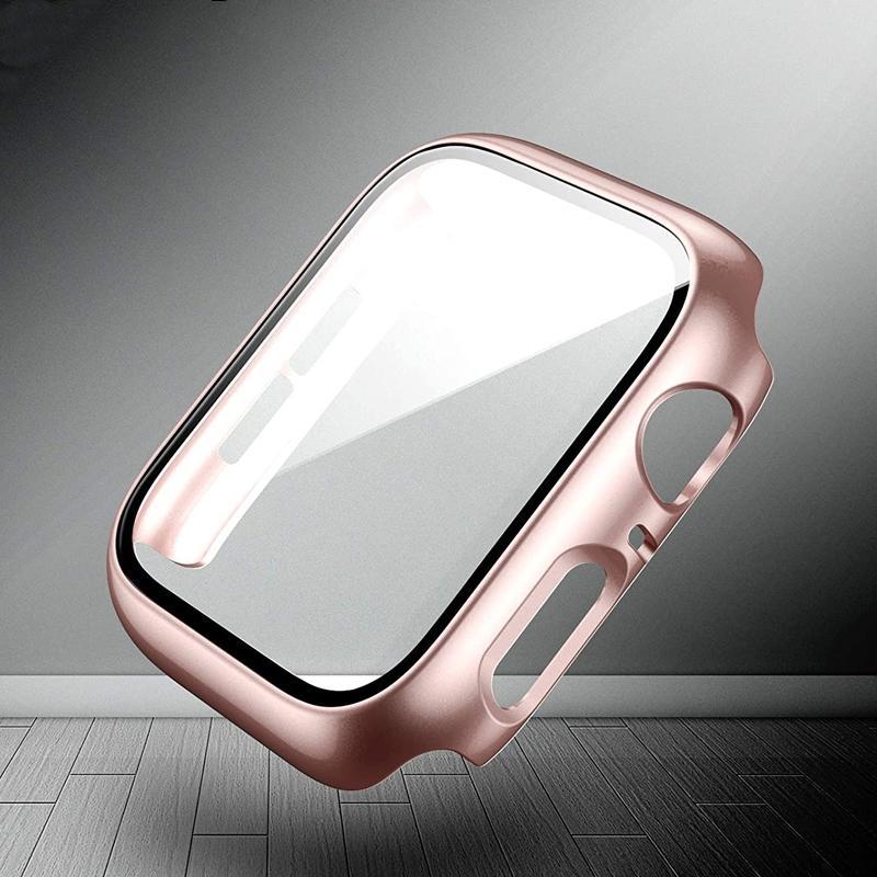 Casual & Stylish Smart Watch Case for Summer Gift, 6 Counts set Anti-fall Watch Protector Cover, Tempered Film Protective Cover for iWatch Series Ultra se 9 8 7 6 5 4 3 2 1, Fashion Watch Accessories