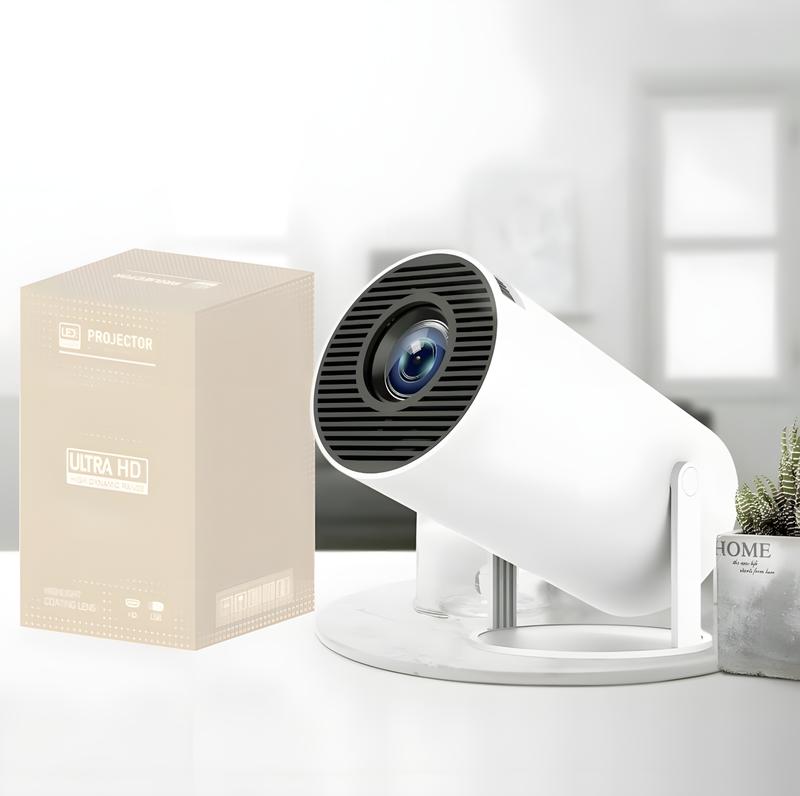 HAOYE HY300 Smart Mini Portable Projector,5G WiFi Bluetooth 4K UHD Supported,Multifunctional Projector for Home&Outdoor theater with Android 11 system Audio