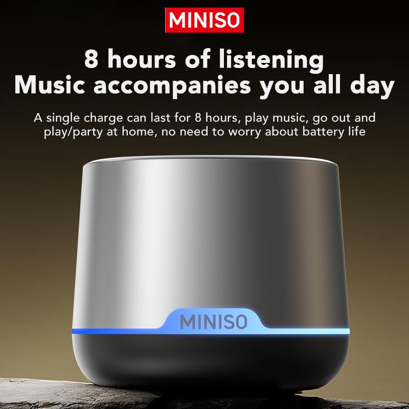 MINISO Portable 5W Wireless Bluetooth Speaker ,Mini Pocket Sound 8 Hours Music Time Speaker , 2 in 1 Stereo Sound Speaker Audio Smartphone