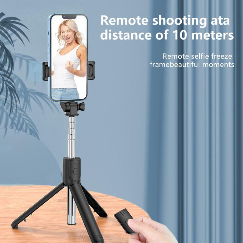 Cell Phone Selfie Stick Tripod, 1 Count Extendable Selfie Stick, Smartphone Tripod Stand with Wireless Remote, 360° Rotation Phone Holder for Smartphones