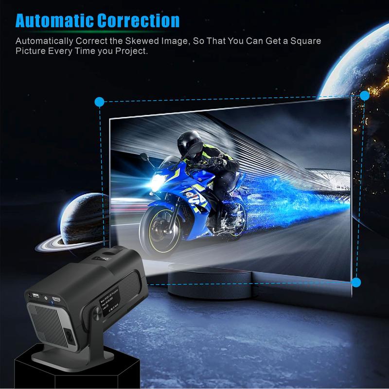 Mini Projector,HY320 Mini 4K 200 ANSI  with  6 and Bluetooth 5, Portable  Auto Keystone Correction,30