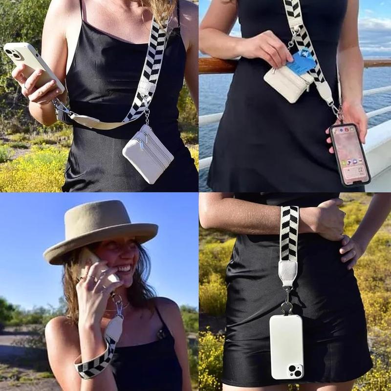 Black Friday Deal,Phone Strap with Zipper Wallet Pouch, 2024 Clip & Go Crossbody Strap, Adjustable & Detachable Smartphone Accessories Cellphone,Christmas gift