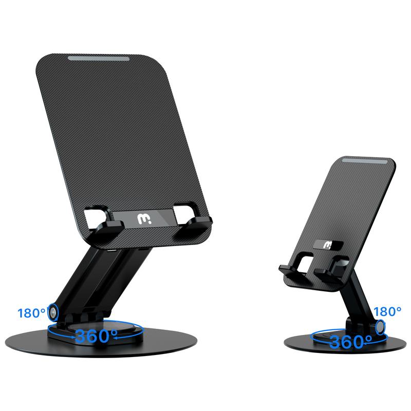 360° Rotatable Stand for Phones & Tablets, Foldable Mount, Adjustable Desktop Phone Holder