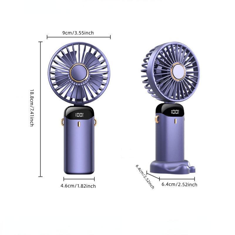 Handheld Folding Fan, 1 PC Mini USB Portable Foldable Rechargeable Fan, Rechargeable M Fan, Universal Battery Powered Table Fan, Travel Cooling Fan petitelightfan