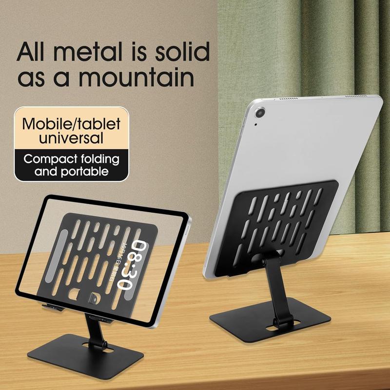 a Portable Desktop Tablet Holder Stand That can be Folded up and Down to Adjust Height. Suitable for ipad Holder up to 12 inches