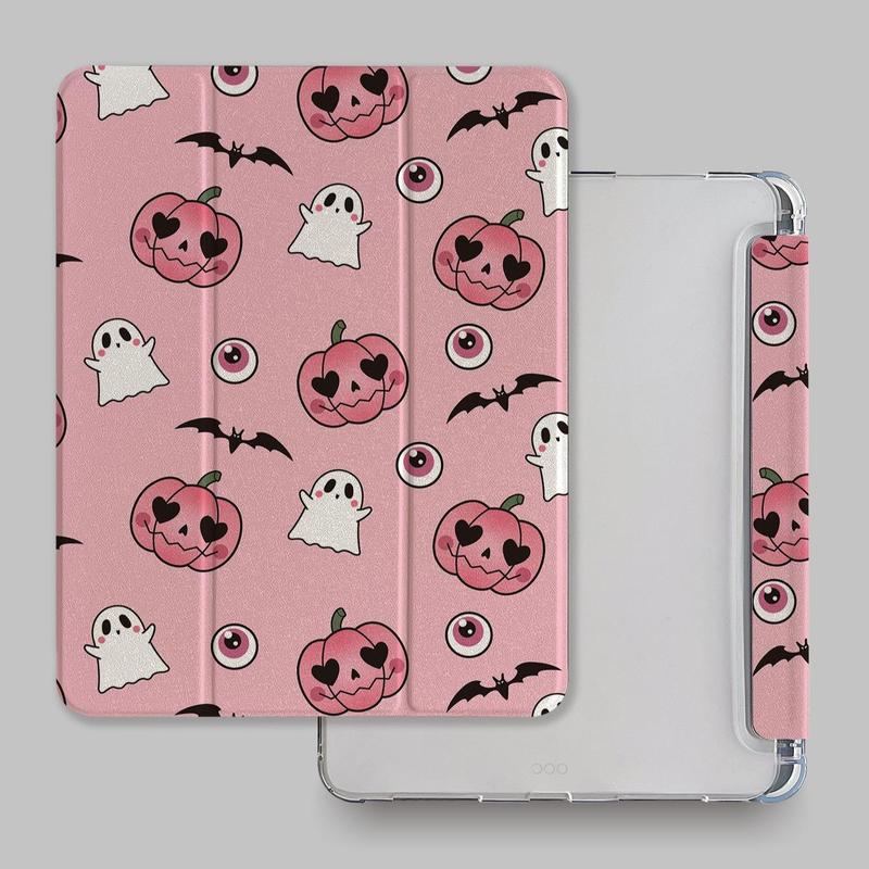 Shockproof Tablet Case, 1 Count Cute Cartoon Pumpkin Pattern Tablet Protective Cover with Pen Slot, Tablet Protector Compatible with iPad