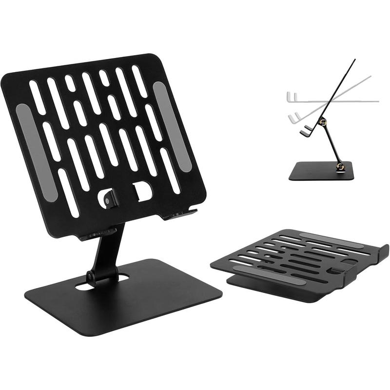 a Portable Desktop Tablet Holder Stand That can be Folded up and Down to Adjust Height. Suitable for ipad Holder up to 12 inches