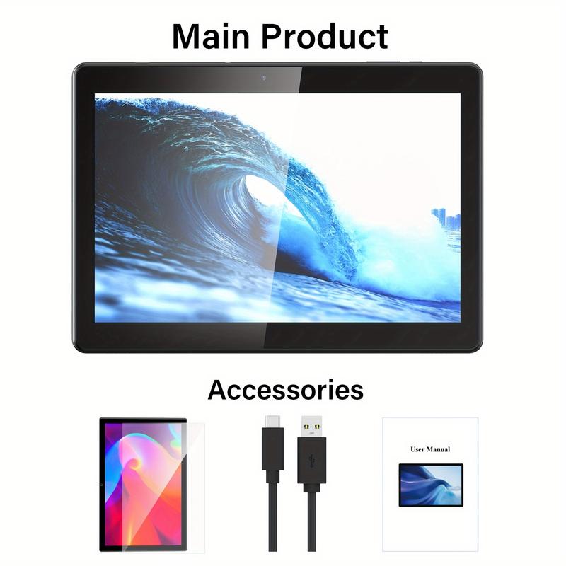 Tablet 10 Inch Android Tablet, Android 13 Tablet, Quad-Core Processor 32GB Storage (Expandable 512GB) Tablet, GPS, FM, GMS Certified, IPS HD Screen, 6000mAh Long Battery Life