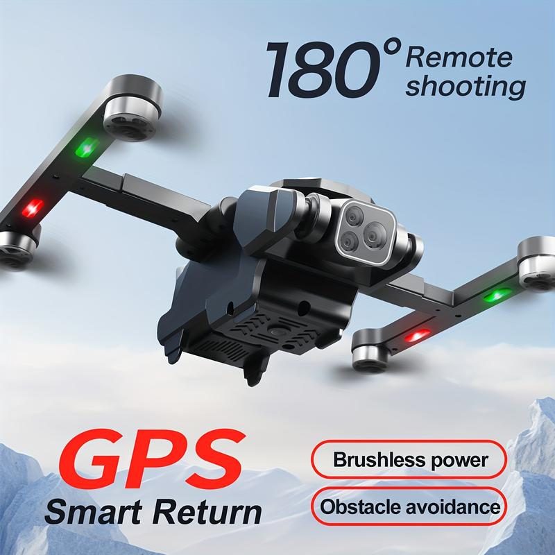 S188 Drone Is Equipped with HD Dual Camera GPS Positioning, Brushless Motor, Obstacle Avoidance Function, Optical Flow Positioning and Electric Adjustable 180 ° Camera, Remote-Controlled Unmanned Vehicle Toys, Beginner Men's Gifts, Christmas and Halloween